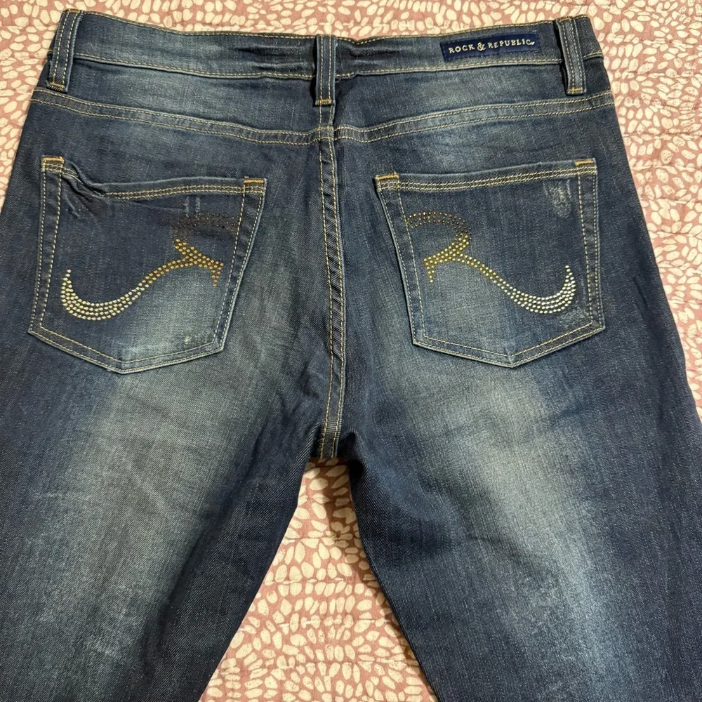 Rock & Republic Dark Blue Skinny Jeans‎